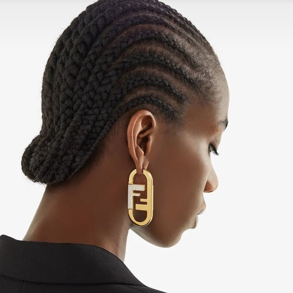 Gold and Silver Logo Earrings